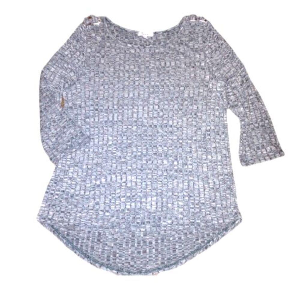 89th & Madison Green & Navy Metal Accented Lightweight Sweater size L